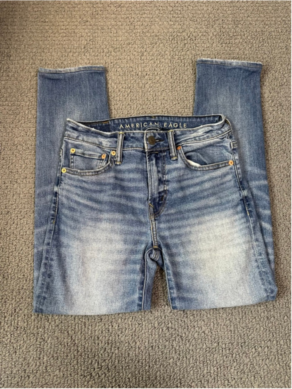 American Eagle Men’s 29x32 Slim Straight Blue Wash Stretch Jeans